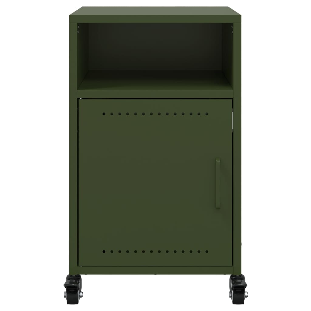 Bedside Cabinets 2 pcs Olive Green 36x39x59 cm Steel