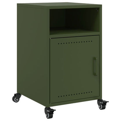 Bedside Cabinets 2 pcs Olive Green 36x39x59 cm Steel