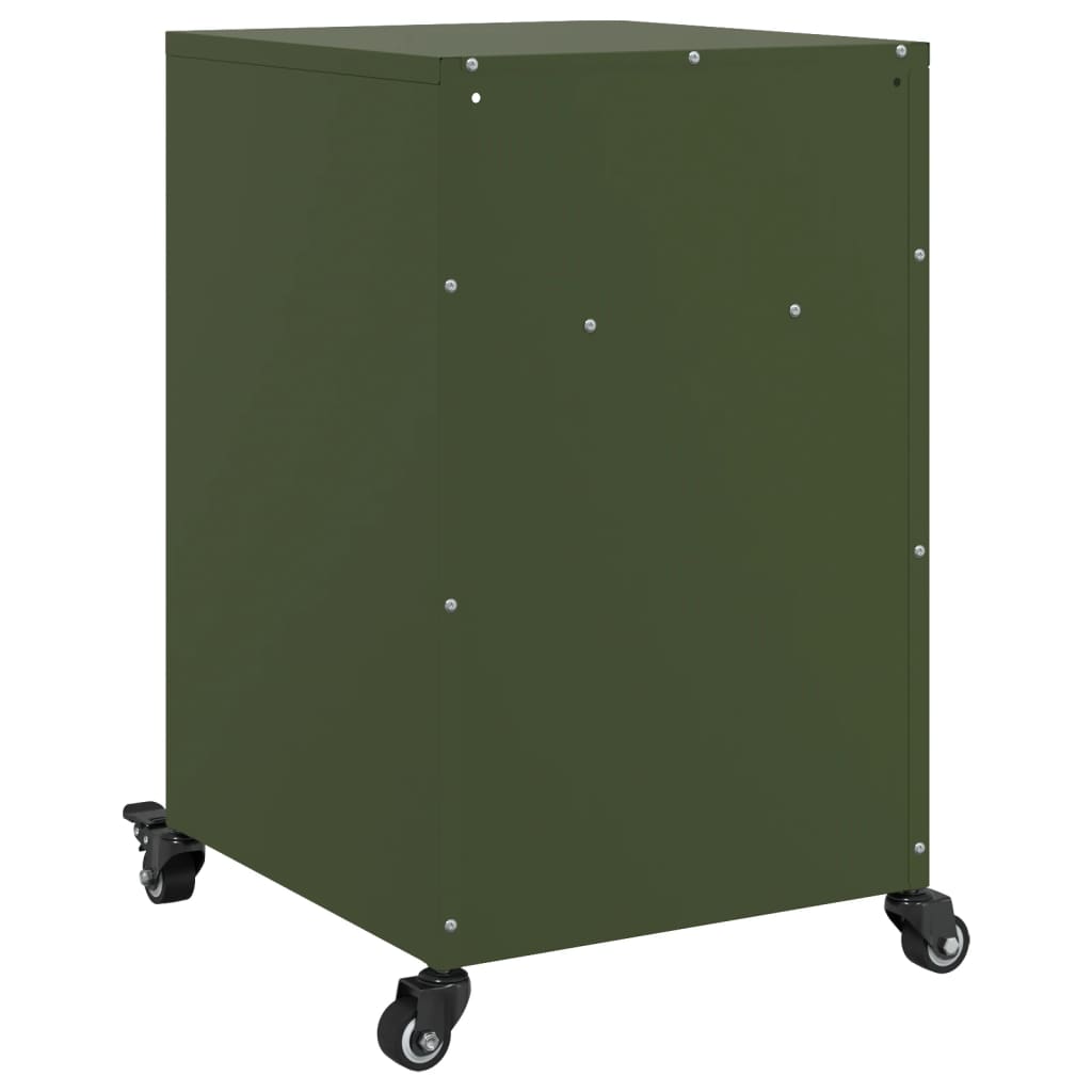 Bedside Cabinets 2 pcs Olive Green 36x39x59 cm Steel