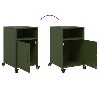 Bedside Cabinets 2 pcs Olive Green 36x39x59 cm Steel