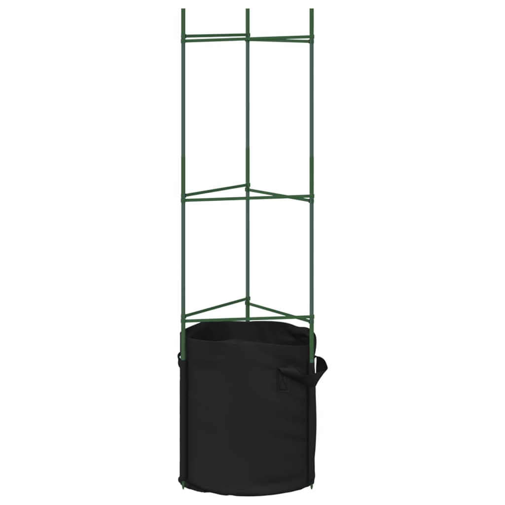 Tomato Cage with Plant Bag 2 pcs 116 cm Steel and PP