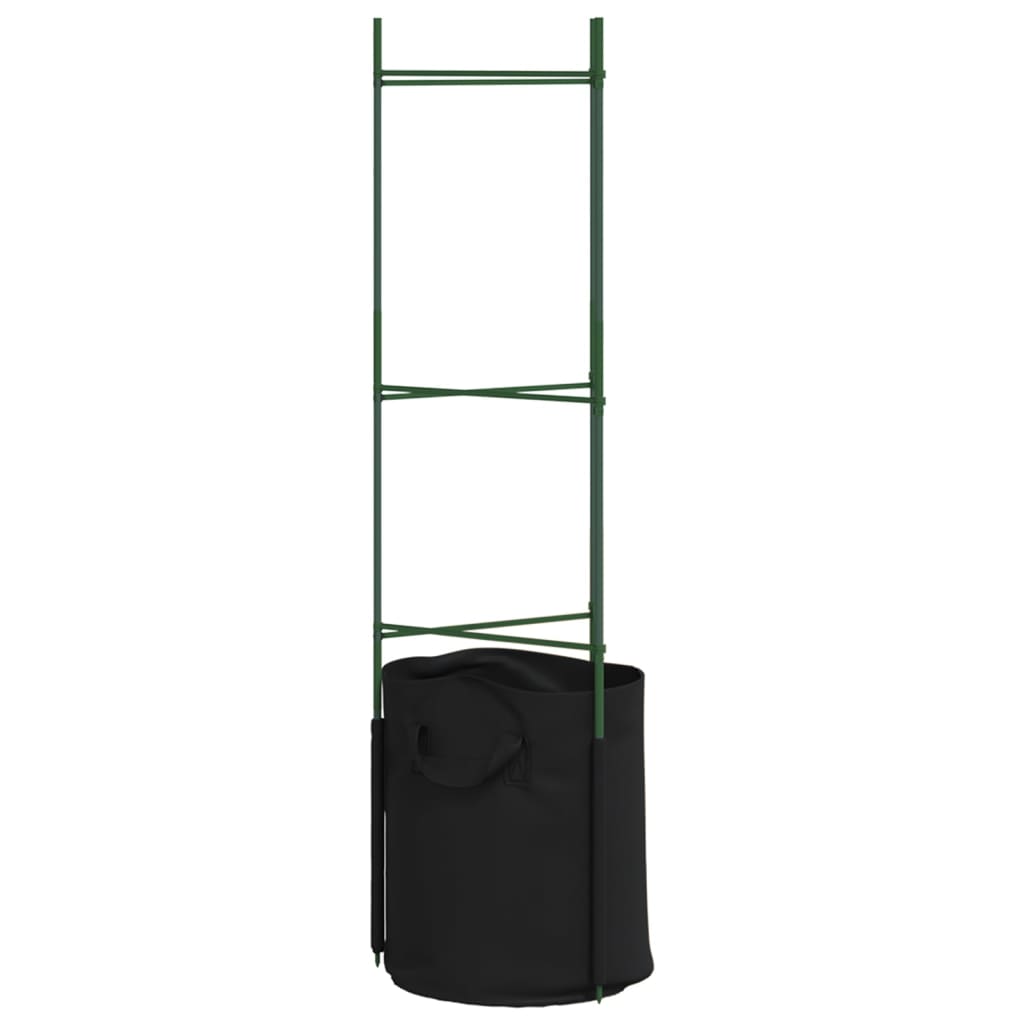 Tomato Cage with Plant Bag 2 pcs 116 cm Steel and PP