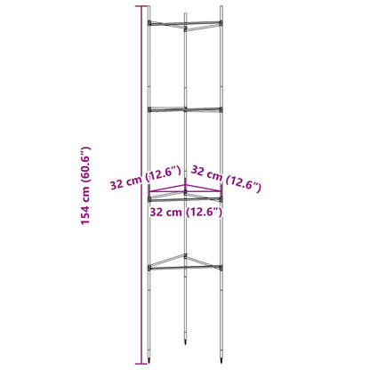 Tomato Cage 2 pcs 154 cm Steel and PP