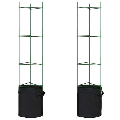 Tomato Cage with Plant Bag 2 pcs 154 cm Steel and PP