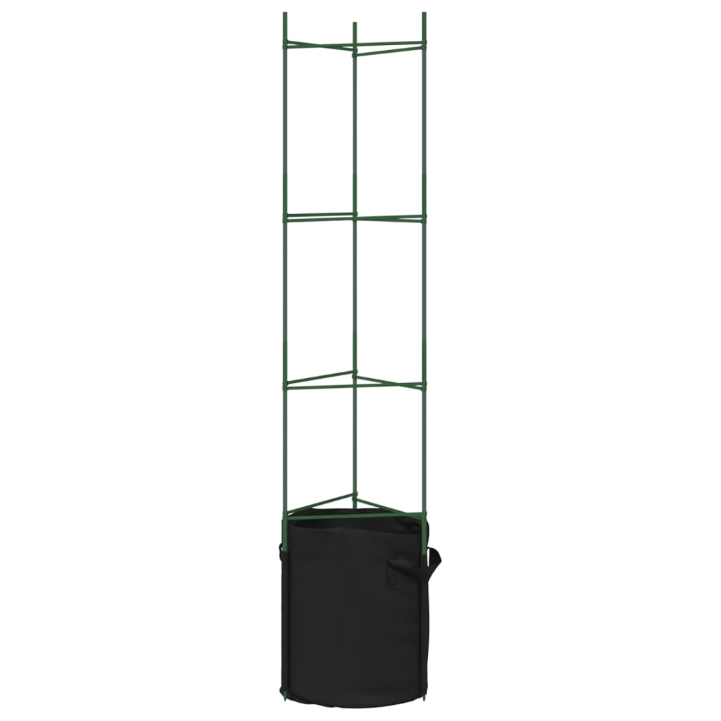 Tomato Cage with Plant Bag 2 pcs 154 cm Steel and PP