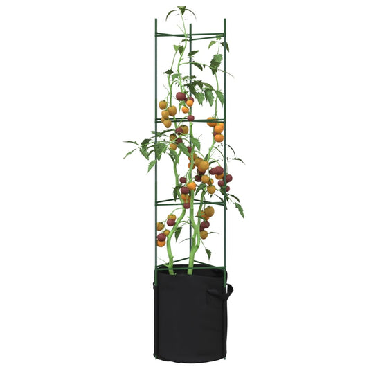 Tomato Cage with Plant Bag 2 pcs 154 cm Steel and PP