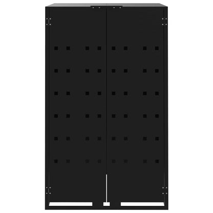 Wheelie Bin Storage for Single Bin Black 69x79x117 cm Steel