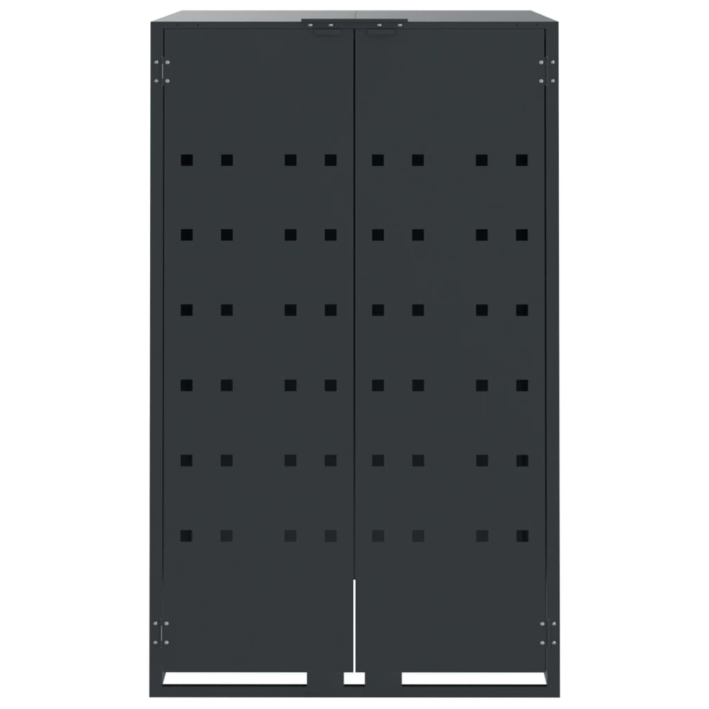 Wheelie Bin Storage for Single Bin Anthracite 69x79x117 cm Steel