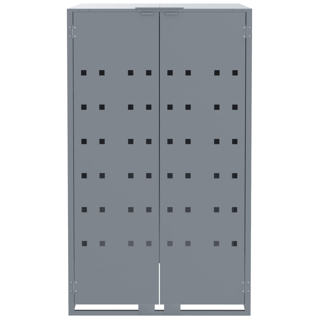 Wheelie Bin Storage for Single Bin Grey 69x79x117 cm Steel