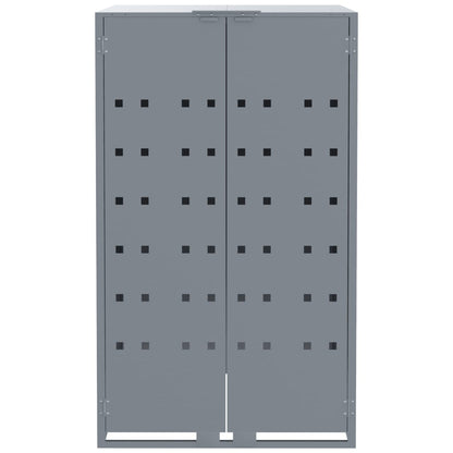 Wheelie Bin Storage for Single Bin Grey 69x79x117 cm Steel