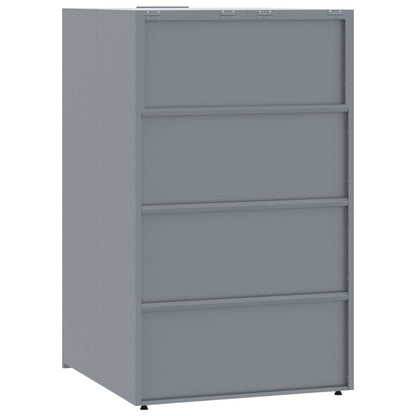 Wheelie Bin Storage for Single Bin Grey 69x79x117 cm Steel