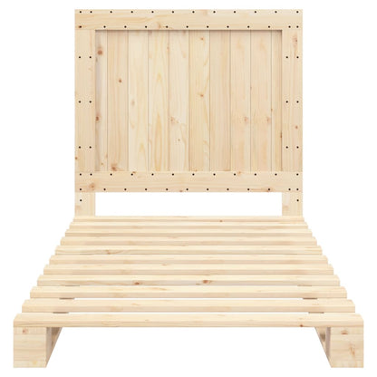 Bed Frame without Mattress with Headboard 100x200 cm Solid Wood