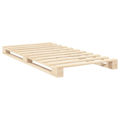 Bed Frame without Mattress with Headboard 100x200 cm Solid Wood