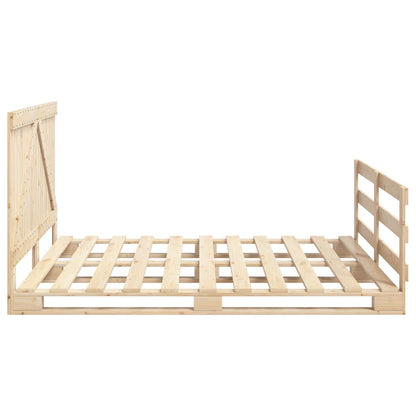 Bed Frame without Mattress with Headboard 180x200 cm Super King Solid Wood