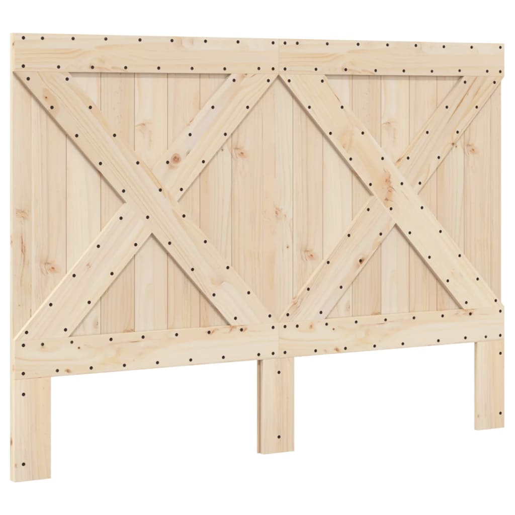 Bed Frame without Mattress with Headboard 140x200 cm Solid Wood