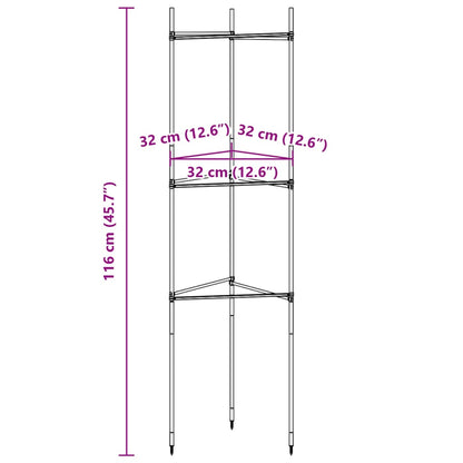 Tomato Cages 4 pcs 116 cm Steel and PP