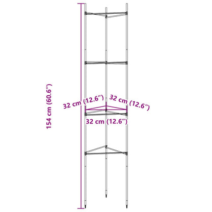 Tomato Cages 4 pcs 154 cm Steel and PP