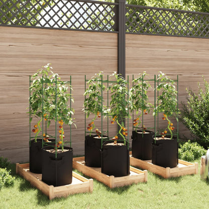 Tomato Cages with Plant Bags 6 pcs 116 cm Steel and PP