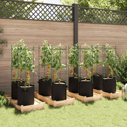 Tomato Cages with Plant Bags 8 pcs 116 cm Steel and PP