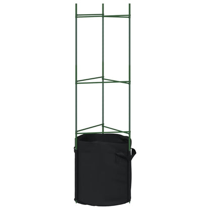 Tomato Cages with Plant Bags 8 pcs 116 cm Steel and PP