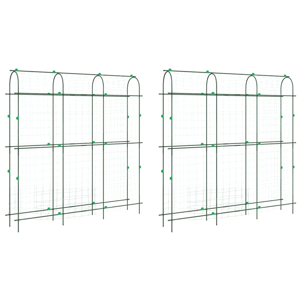 Garden Trellises for Climbing Plants 2 pcs U-Shape Steel