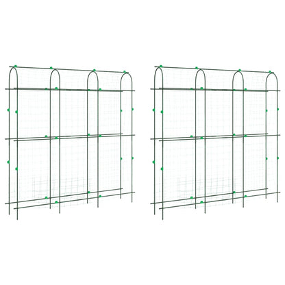 Garden Trellises for Climbing Plants 2 pcs U-Shape Steel