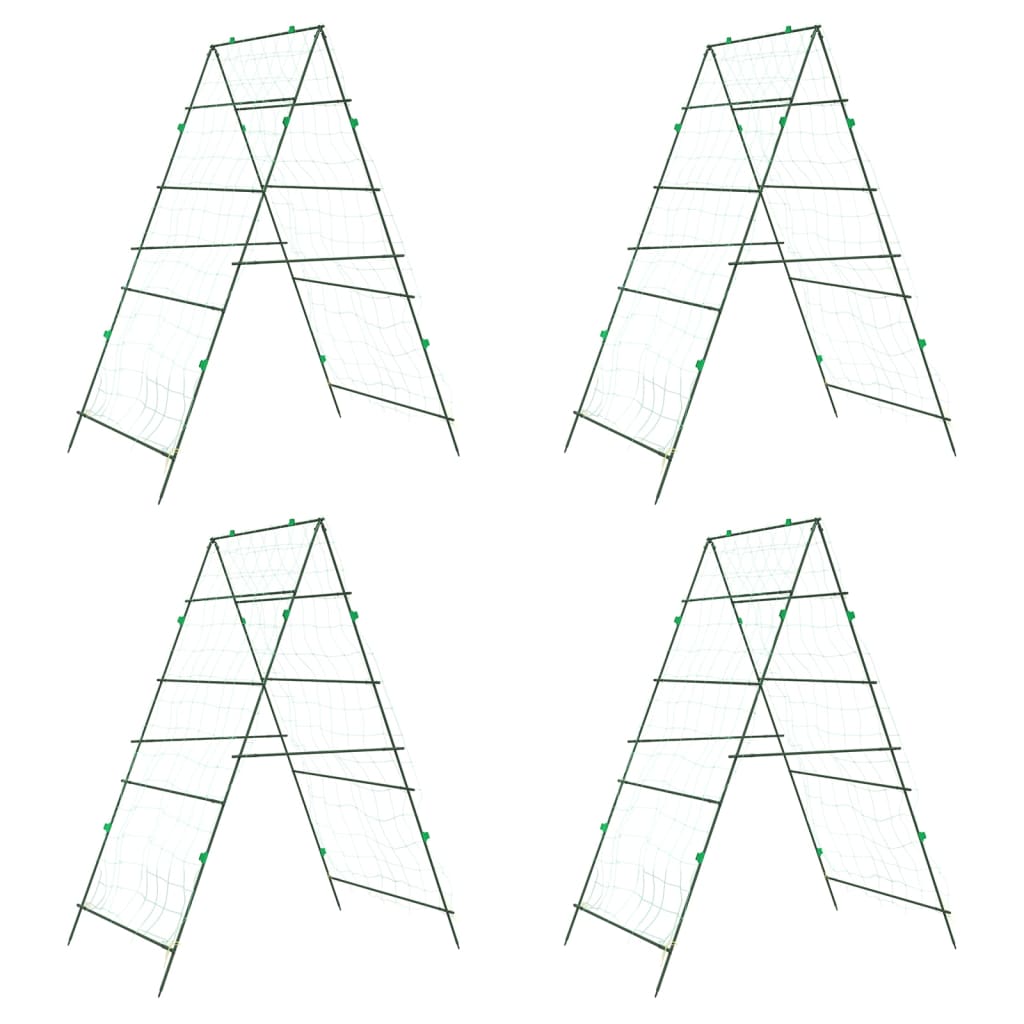 Garden Trellises for Climbing Plants 4 pcs A-Frame Steel