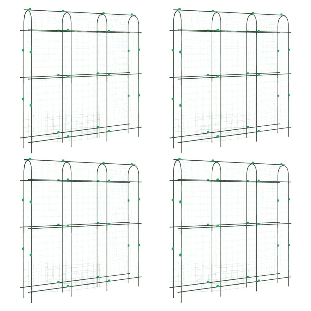 Garden Trellises for Climbing Plants 4 pcs U-Shape Steel