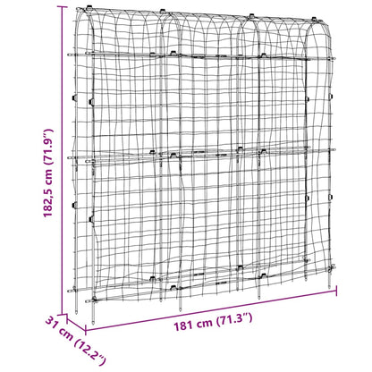 Garden Trellises for Climbing Plants 4 pcs U-Shape Steel