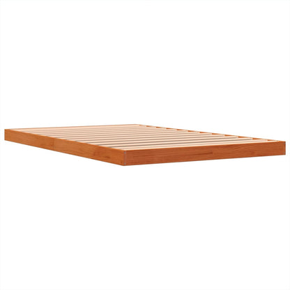 Bed Frame Wax Brown 120x200 cm Solid Wood Pine