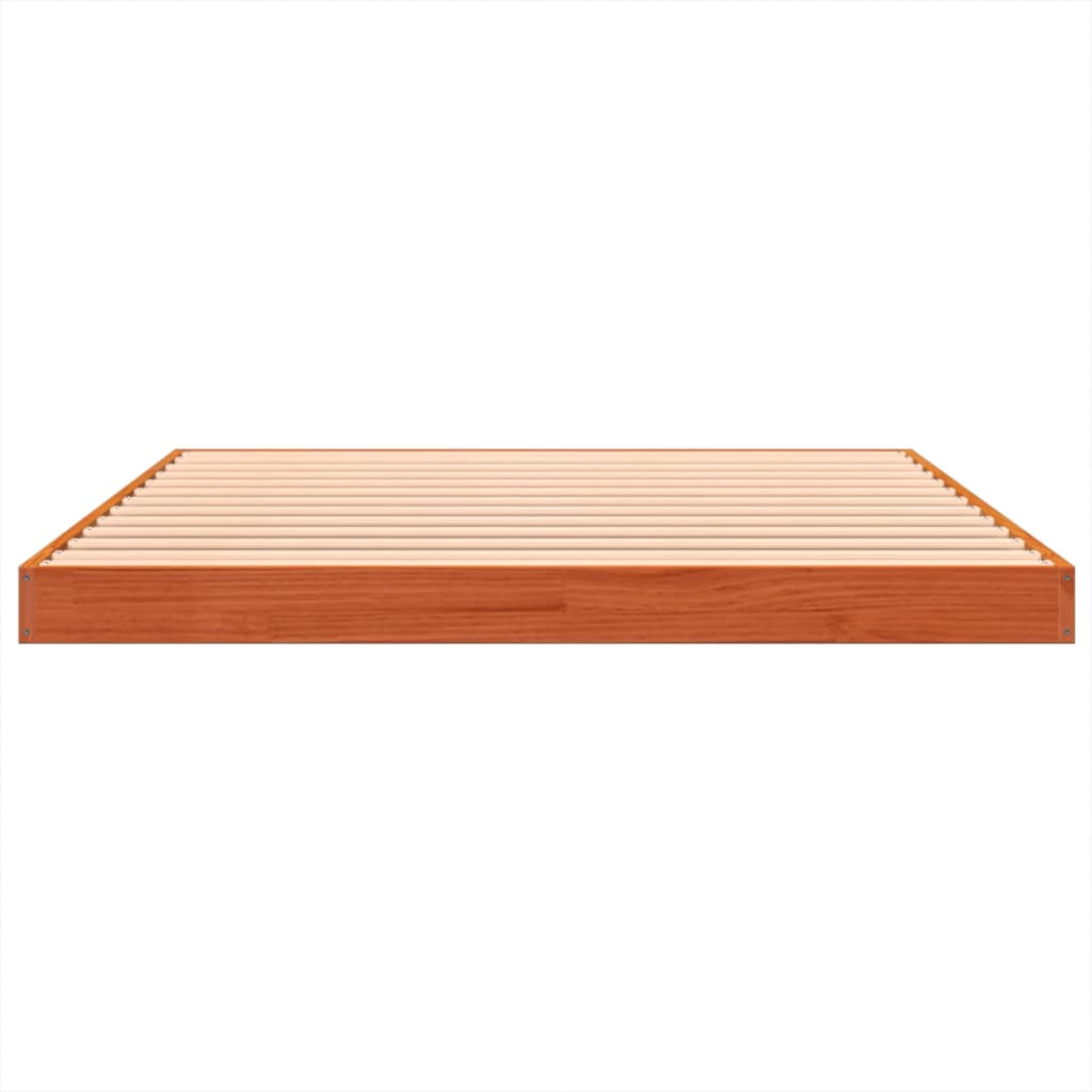 Bed Frame Wax Brown 120x200 cm Solid Wood Pine