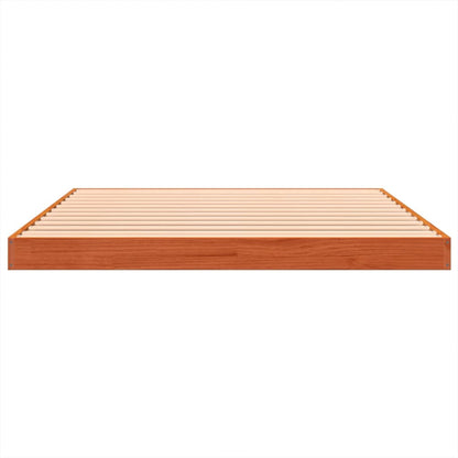 Bed Frame Wax Brown 120x200 cm Solid Wood Pine