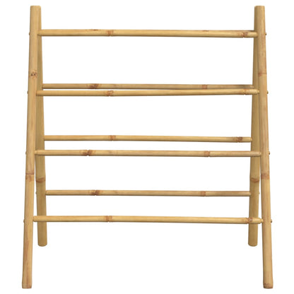 Double Towel Ladder with 4 Rungs 90x50x100 cm Bamboo