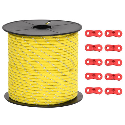 Tent Guy Rope with Reflective Strips and Spanners 50 m 4 mm