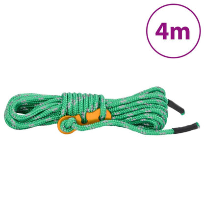 Tent Guy Ropes with Spanners Reflective 8 pcs 4 m 4 mm