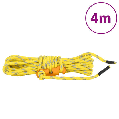 Tent Guy Ropes with Spanners Reflective 8 pcs 4 m 4 mm