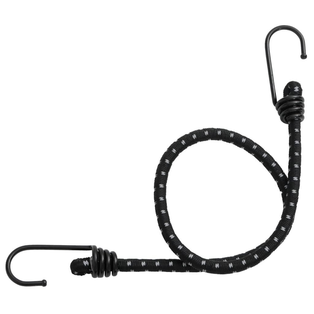 Bungee Cords with Reflective Strips and Hooks 10 pcs 46 cm