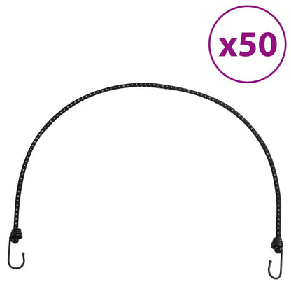 Bungee Cords with Reflective Strips and Hooks 50 pcs 100 cm