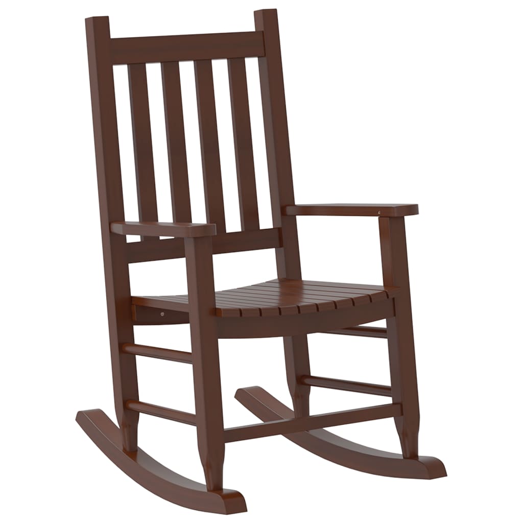 Rocking Chair for Children Brown Solid Wood Poplar