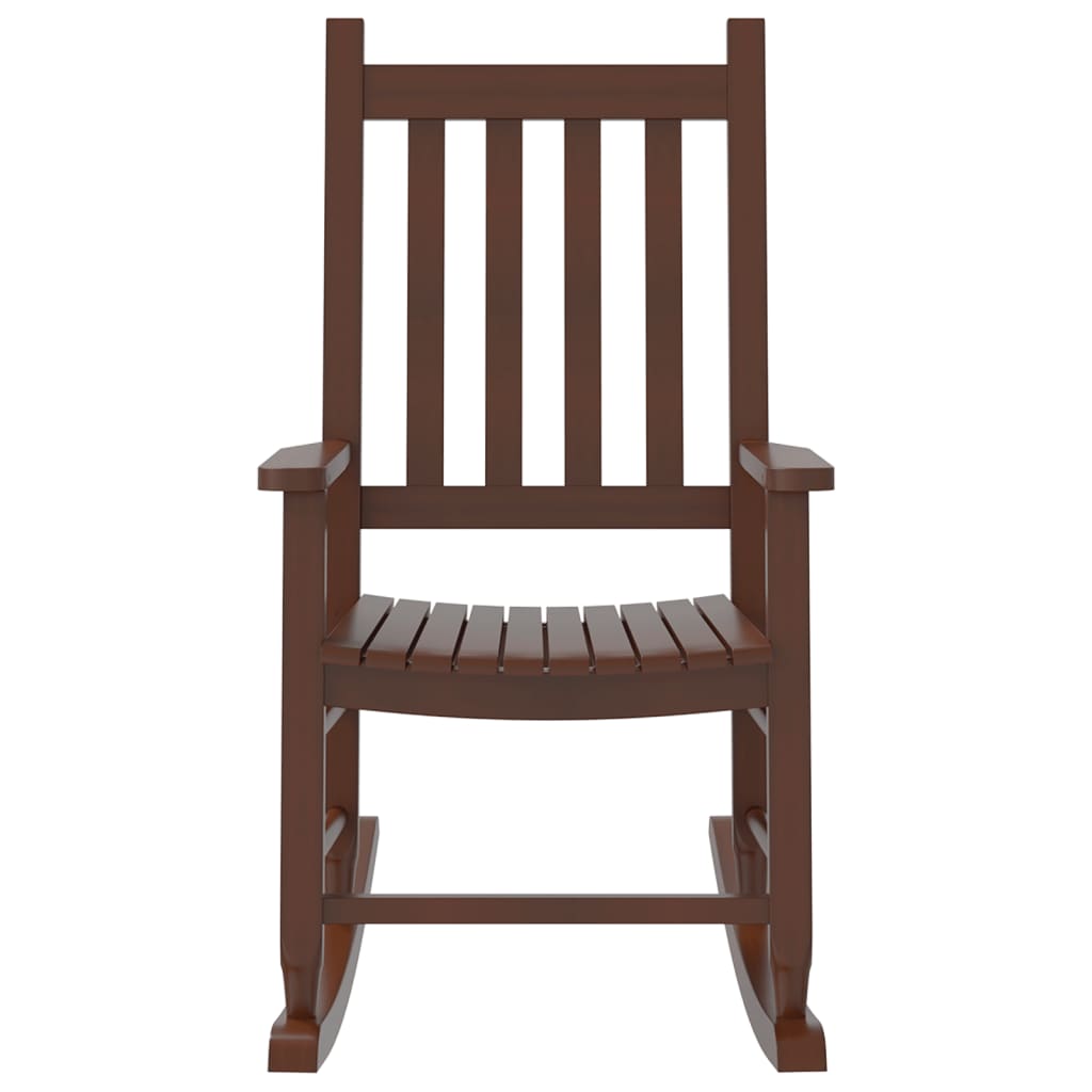 Rocking Chair for Children Brown Solid Wood Poplar