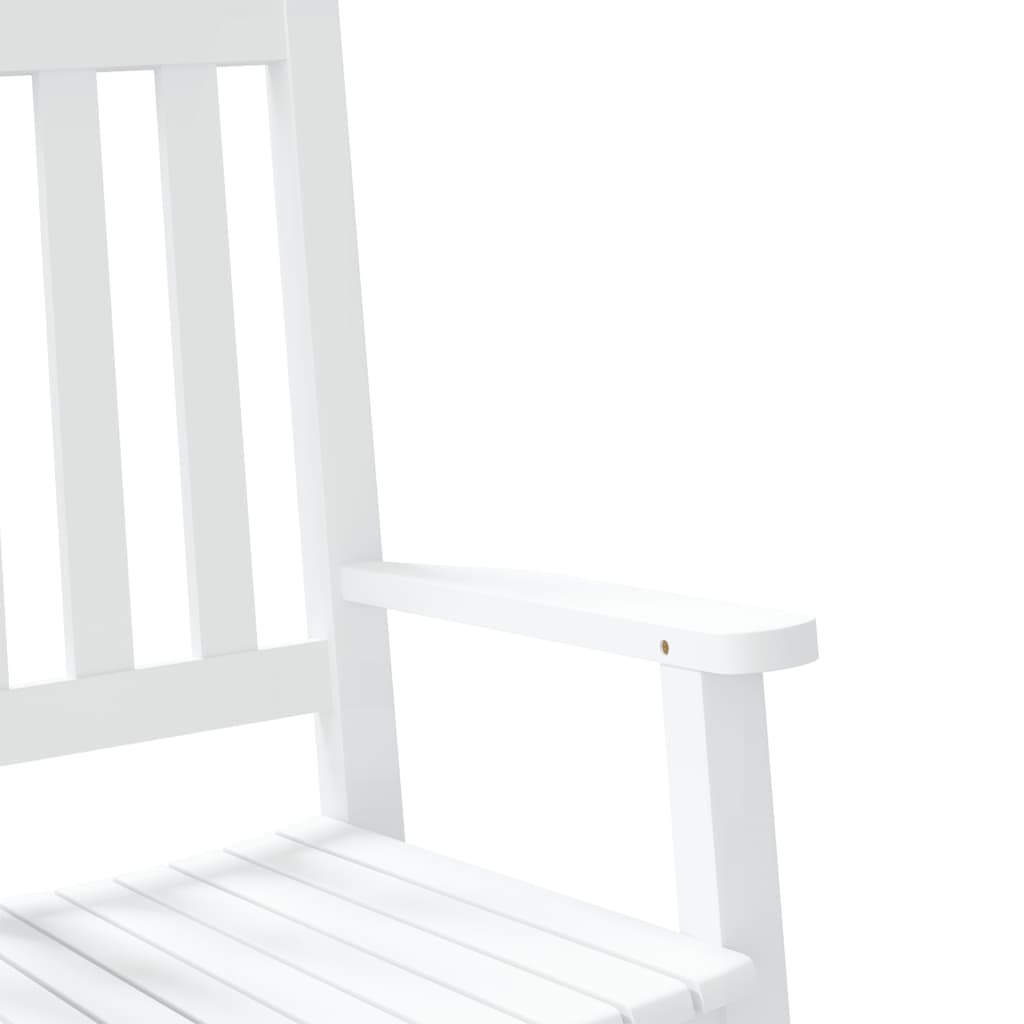 Rocking Chair for Children White Solid Wood Poplar