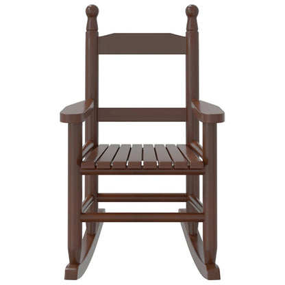 Rocking Chair for Children Brown Solid Wood Poplar