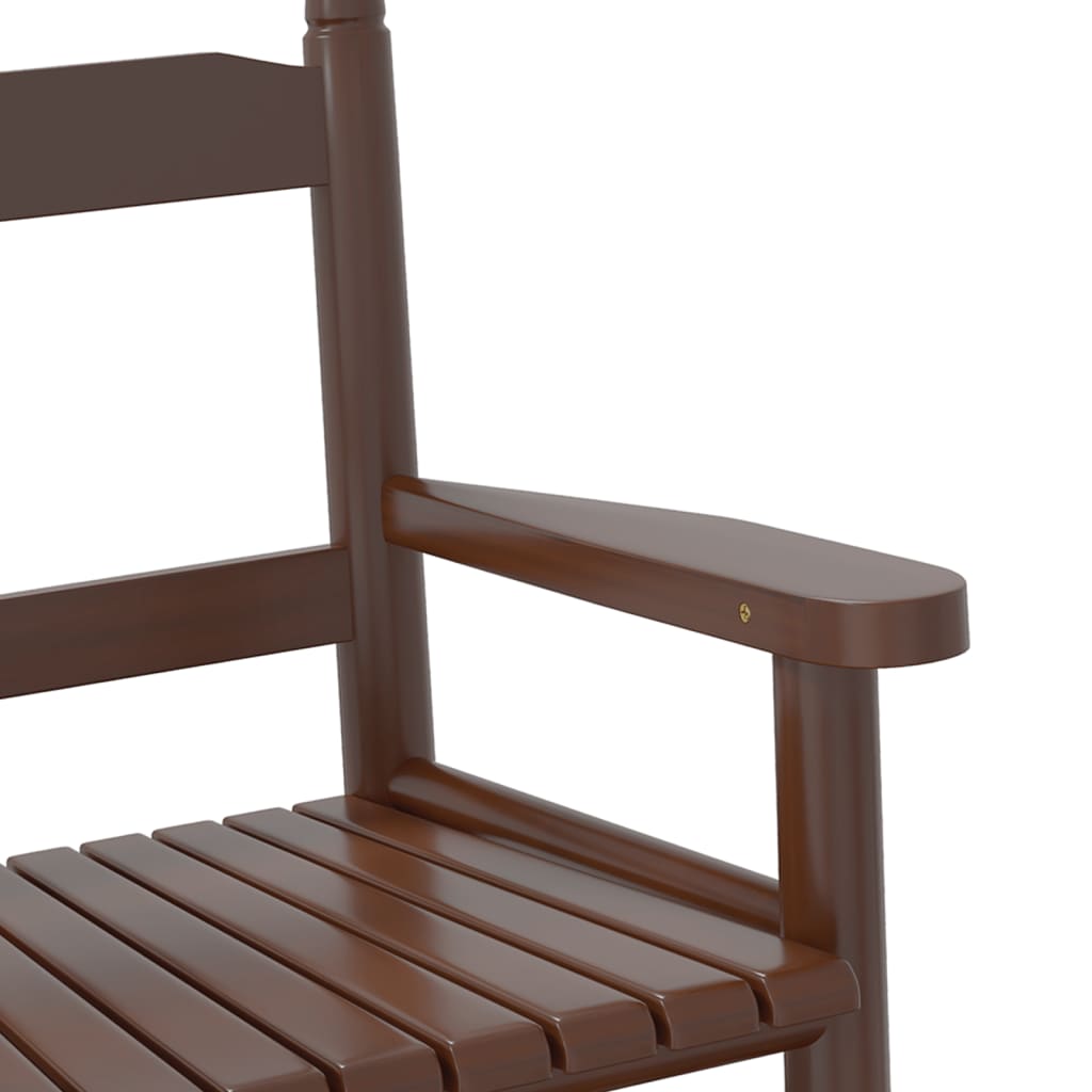 Rocking Chair for Children Brown Solid Wood Poplar