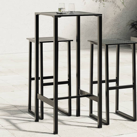 Bar Table Black 50x50x110 cm Powder-coated Steel