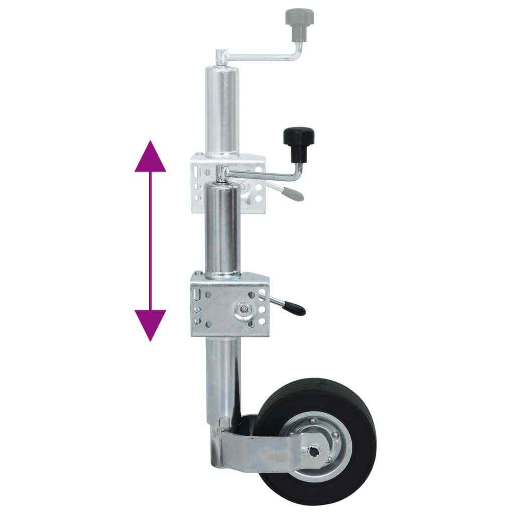 Trailer Jack Wheel 60 mm with Split Clamp and Wheel Chocks