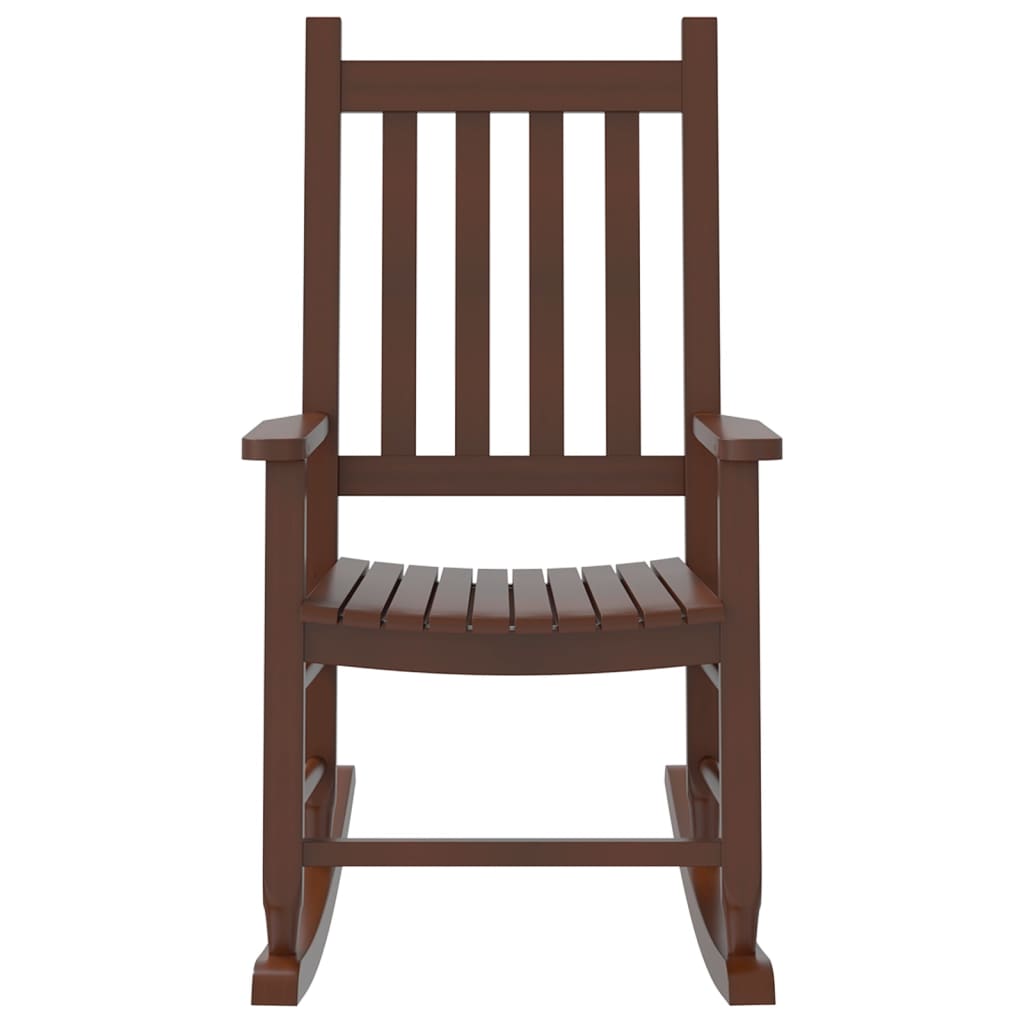 Rocking Chairs for Children 2 pcs Brown Solid Wood Poplar