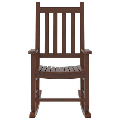 Rocking Chairs for Children 2 pcs Brown Solid Wood Poplar