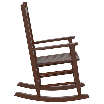 Rocking Chairs for Children 2 pcs Brown Solid Wood Poplar