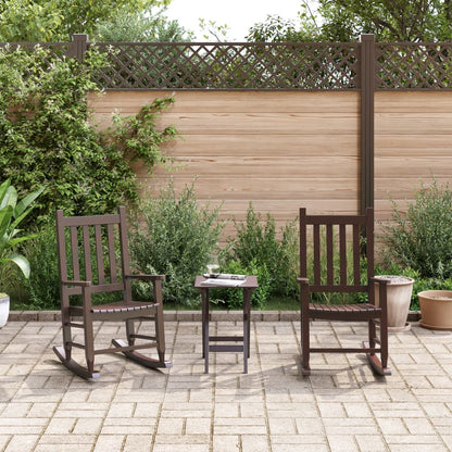 Rocking Chairs for Children 2 pcs Brown Solid Wood Poplar