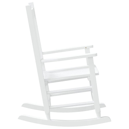 Rocking Chairs for Children 2 pcs White Solid Wood Poplar